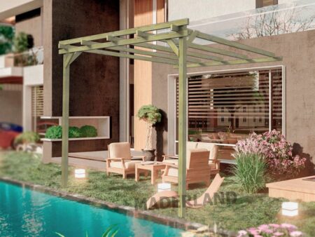 Pergola bois adossée BORDEAUX