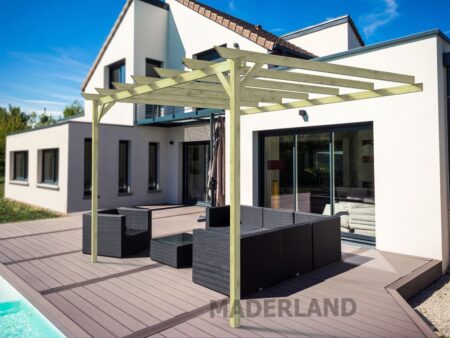 Pergola bois adossée NANTES