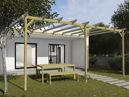 Pergola bois adossée ARGENTEUIL